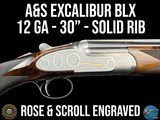 ABBIATICO & SALVINELLI - EXCALIBUR BLX - 12 GA 30" - ROSE & SCROLL ENGRAVED