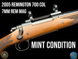 MINT 2005 REMINGTON 700 CDL - 7mm REM MAG - 26" - 1" LEUPOLD RINGS