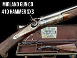 DAINTY MIDLAND GUN CO ENGLAND - 410 HAMMER SxS - 4 LB GUN - CASED - 1 of 20