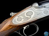 DELUXE BERETTA S3 EELL 12 GA SIDELOCK O/U -R. GOLINI ROSE & SCROLL ENGRAVED - 18 of 20