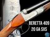 BERETTA 409 20 GA SxS - 27.5" IC/MOD - 1958 - STRAIGHT GRIP - EXC CONDITION