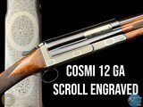 COSMI ITALY - 12 GA BREAK-ACTION SEMI-AUTO - FINE SCROLL ENGRAVED - STRAIGHT GRIP STOCK - 1 of 20
