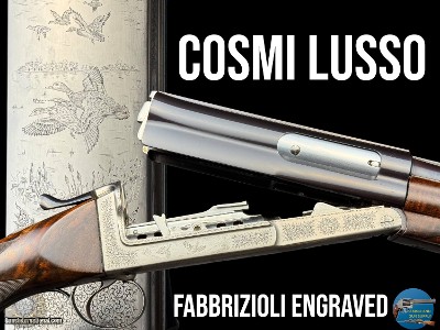 FABBRIZIOLI ENGRAVED BULINO GAME SCENE COSMI LUSSO 12 GA - DELUXE WALNUT