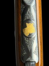 STUNNING - AUG. FRANCOTTE - BELGIUM - 300 H&H - GOLD GAME SCENE ENGRAVED - SWAROVSKI QUICK-DETACH SCOPE - - 2 of 16