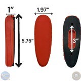 SILVER'S NO. 3 STYLE ORANGE RECOIL PAD - MADE IN ITALY - 5 of 5