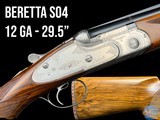 BERETTA SO4 12 GA SIDELOCK O/U - 29.5" MOD/FULL - DELUXE WALNUT STOCK - 1 of 20