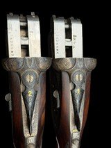 TRUE PAIR - AYA - XXV -
CHURCHILL RIB - GAME GUNS - HAND DETACHABLE LOCKS - CASED - 12 of 14