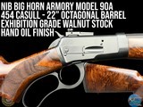 FACTORY NEW BIG HORN ARMORY MODEL 90A SPIKEDRIVER 454 CASULL - EXHIBITION WALNUT - 1 of 19
