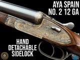 AYA - NO 2 - HAND-DETACHABLE SIDELOCK - 28" - BEAUTFUL CASE COLOR - 1 of 20