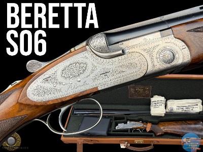 BERETTA SO6 12 GA O/U - ROSE & SCROLL ENGRAVED - CASED W/ ACC.