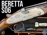 BERETTA SO6 12 GA O/U - ROSE & SCROLL ENGRAVED - CASED W/ ACC. - 1 of 20