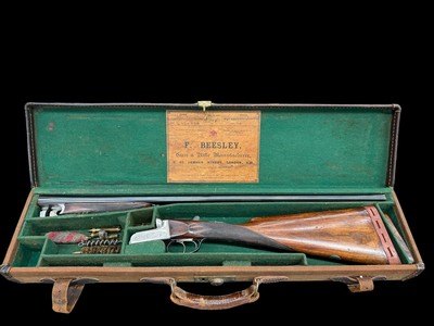 FREDERICK BEESLEY - 28GA -
ENGRAVED GAME GUN - LONDON - CASED - 15