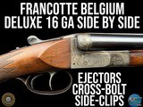 AUG. FRANCOTTE BELGIUM - DELUXE 16 GA - EJECTORS - SIDE-CLIPS- CASE COLOR