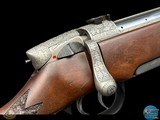 STEYR MANNLICHER FACTORY ENGRAVED 9.3X62 - SALESMAN SAMPLE - CARVED STOCK - 8 of 20