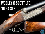 WEBLEY & SCOTT LTD - 16 GA - 29" BARRELS - EJECTORS - 1921 - DELUXE WOOD