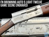 FN BROWNING AUTO 5 LIGHT TWELVE -BELGIUM 1949- GAME SCENE & SCROLL ENGRAVED - 1 of 20