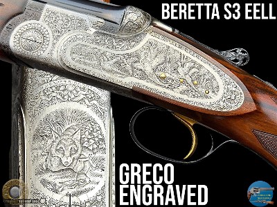 GRECO ENGRAVED - BERETTA S3 EELL - 12 GA 28" - MOD/FULL - GOLD INTERNALS