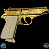BEAUTIFUL GOLD PLATED & FULLY ENGRAVED WALTHER PP - 380 AUTO - GERMANY 1967 - 4 of 13
