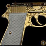 BEAUTIFUL GOLD PLATED & FULLY ENGRAVED WALTHER PP - 380 AUTO - GERMANY 1967 - 8 of 13