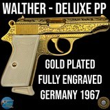 BEAUTIFUL GOLD PLATED & FULLY ENGRAVED WALTHER PP - 380 AUTO - GERMANY 1967 - 1 of 13