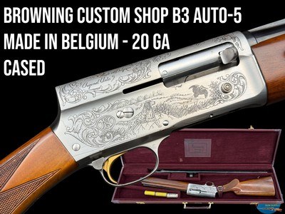 RARE BROWNING BELGIUM CUSTOM SHOP B3 LTD EDITION - 20 GA - 26" - CASED