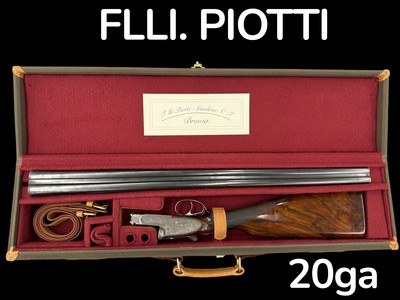 FLLI. PIOTTI | MODEL KING | 20GA | PATELLI ENGRAVED | SIDELOCK | EJECTOR | CASED