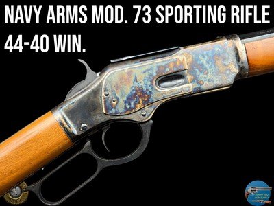 NAVY ARMS UBERTI MOD. 73 SPORTING RIFLE - 44-40 WIN - 1977 - CASE COLOR