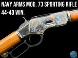NAVY ARMS UBERTI MOD. 73 SPORTING RIFLE - 44-40 WIN - 1977 - CASE COLOR