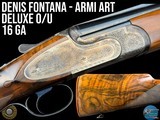 DENIS FONTANA ~ ARMI ART ITALY - 16 GA - DELUXE SIDEPLATED O/U - ROSE & SCROLL - DELUXE WOOD