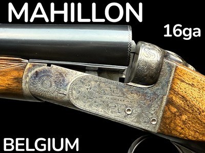 MAHILLON | BELGIUM | 16GA | SXS GAME GUN | FANTASTIC WOOD | EJECTORS