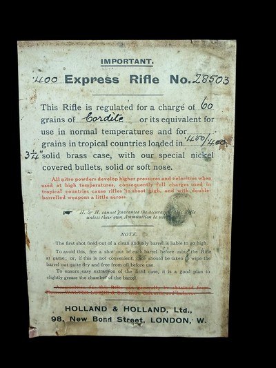 HOLLAND & HOLLAND | ORIGINAL AND RARE | 450/400 - 3 1/4