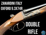 ZANARDINI - ITALY - OXFORD 9.3X74r DOUBLE RIFLE - CASE COLOR - ENGRAVED - 1 of 20