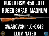 RARE RUGER M77 RSM - 458 LOTT - 23" - SWAROVSKI 1.5-6X42 ILLUMINATED SCOPE - 1 of 20