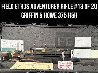 FIELD ETHOS #13 OF 20 ADVENTURER RIFLE BY GRIFFIN & HOWE 375 H&H - CASED - Image 1 of 20