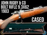 1903 JOHN RIGBY & CO SPORTING BEST BOLT RIFLE - 9.3X62 - CASED - Image 1 of 20