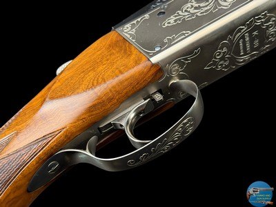KRIEGHOFF K-80 12 GA - 2 BARREL SET - 32" W/ ADJ. RIB + 30" - CASED W/ ACC - LH STOCK - Image 8 of 20