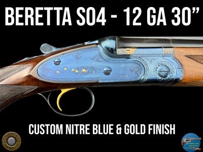 BERETTA SO4 CUSTOM NITRE BLUE 12 GA - 30" IM/FULL - DELUXE WOOD - Image 1 of 20