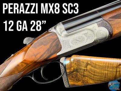 PERAZZI ITALY - MX8 SC3 - 12 GA - 28" MOD/FULL - ENGRAVING PATTERN NO.1 - Image 1 of 20