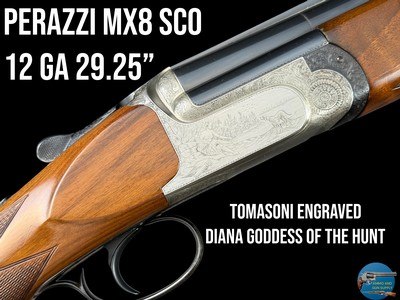 PERAZZI MX8 SCO 12 GA 29.25" MOD/X-FULL - TOMASONI ENGRAVED #127-128-129 - Image 1 of 20