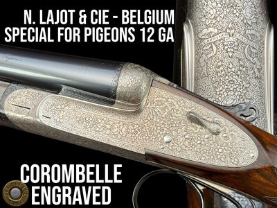 COROMBELLE ENGRAVED - LAJOT BELGIUM - SPECIAL FOR PIGEONS 12 GA HD-SLE