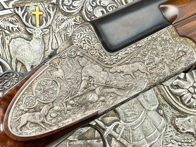 EXCEPTIONAL | FRANZ SODIA | AUSTRIA | ST HUBERTUS | HAND-DETACHABLE SIDLEOCK | EXHIBITION ENGRAVING | - Image 1 of 15