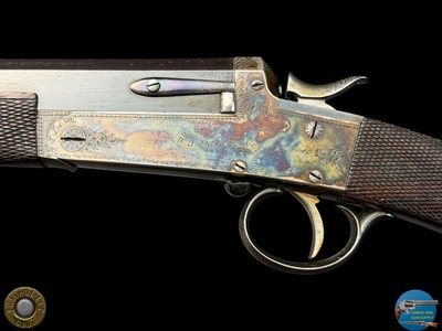 W.J. JEFFERY & CO. LONDON - SIDELEVER ROOK RIFLE 297/230 LONG - CASED - Image 9 of 19