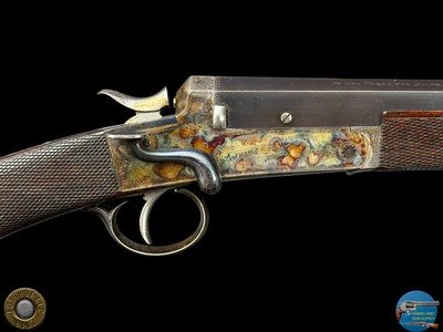 W.J. JEFFERY & CO. LONDON - SIDELEVER ROOK RIFLE 297/230 LONG - CASED - Image 6 of 19