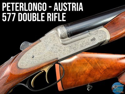 PETERLONGO AUSTRIA - 577 NE DELUXE DOUBLE RIFLE - AFRICA READY - Image 1 of 20