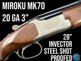 MIROKU MK-70 20 GA 3" O/U - STEEL SHOT PROOFED - 28" INVECTOR CHOKED - 2010 - Image 1 of 20