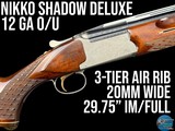 NIKKO - SHADOW DELUXE 12 GA O/U - 29.75" IM/FULL - 3-TIER AIR RIB 20mm WIDE - Image 1 of 20