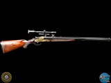 PRE-WAR J.P. SAUER & SOHN SIDELOCK DRILLING - 12-12-5.6X35R - GAME SCENE ENGRAVED - Image 2 of 20