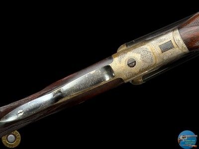 PRE-WAR J.P. SAUER & SOHN SIDELOCK DRILLING - 12-12-5.6X35R - GAME SCENE ENGRAVED - Image 7 of 20