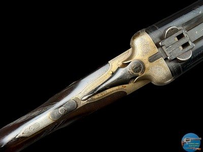 PRE-WAR J.P. SAUER & SOHN SIDELOCK DRILLING - 12-12-5.6X35R - GAME SCENE ENGRAVED - Image 9 of 20