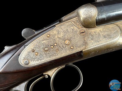 PRE-WAR J.P. SAUER & SOHN SIDELOCK DRILLING - 12-12-5.6X35R - GAME SCENE ENGRAVED - Image 19 of 20